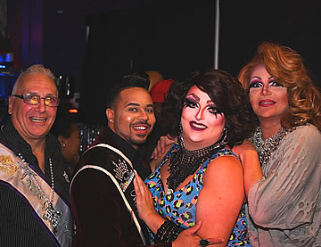 June Taylor, Monroe DeMoore (2013 Mr. Gay Indiana), Heather Bea (2015 Miss Gay Indiana), Courtney Anderson (2009 Miss Gay Indiana)