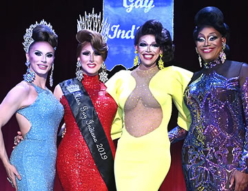Kassia Brookes (2018 Miss Gay Indiana), Ana Crusis (2019-2020 Miss Gay Indiana), Sasha Michaels, Mohogany Charlotte